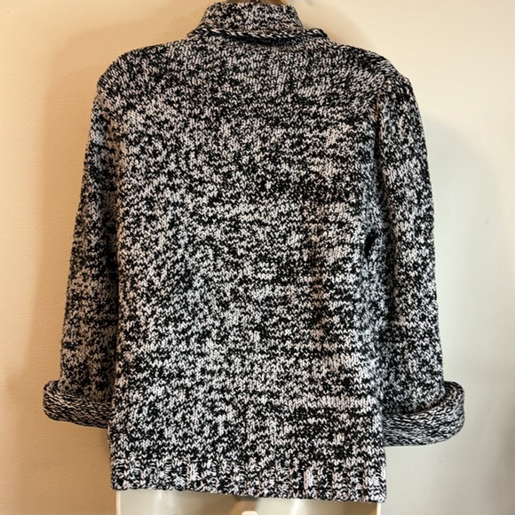 J. Crew Black/White Cotton/Nylon Turtleneck Sz L LN HP 10/24 π€ - Picture 3 of 4